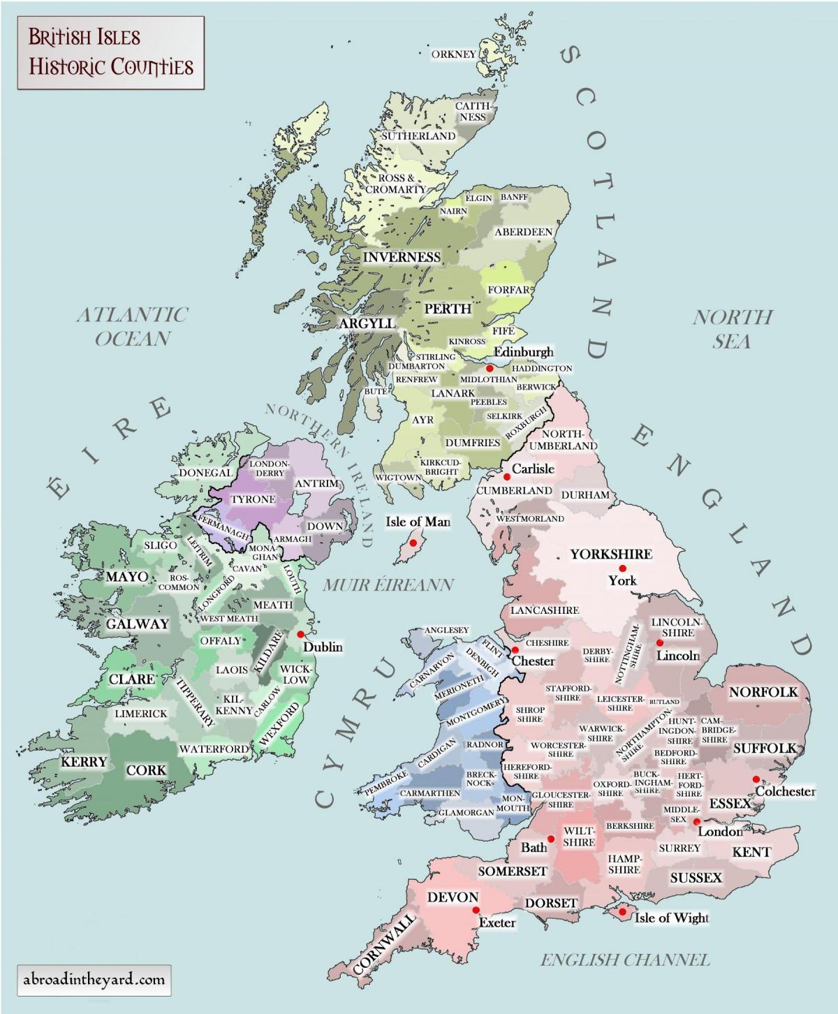 Историческая карта Соединенного Королевства (Великобритания)